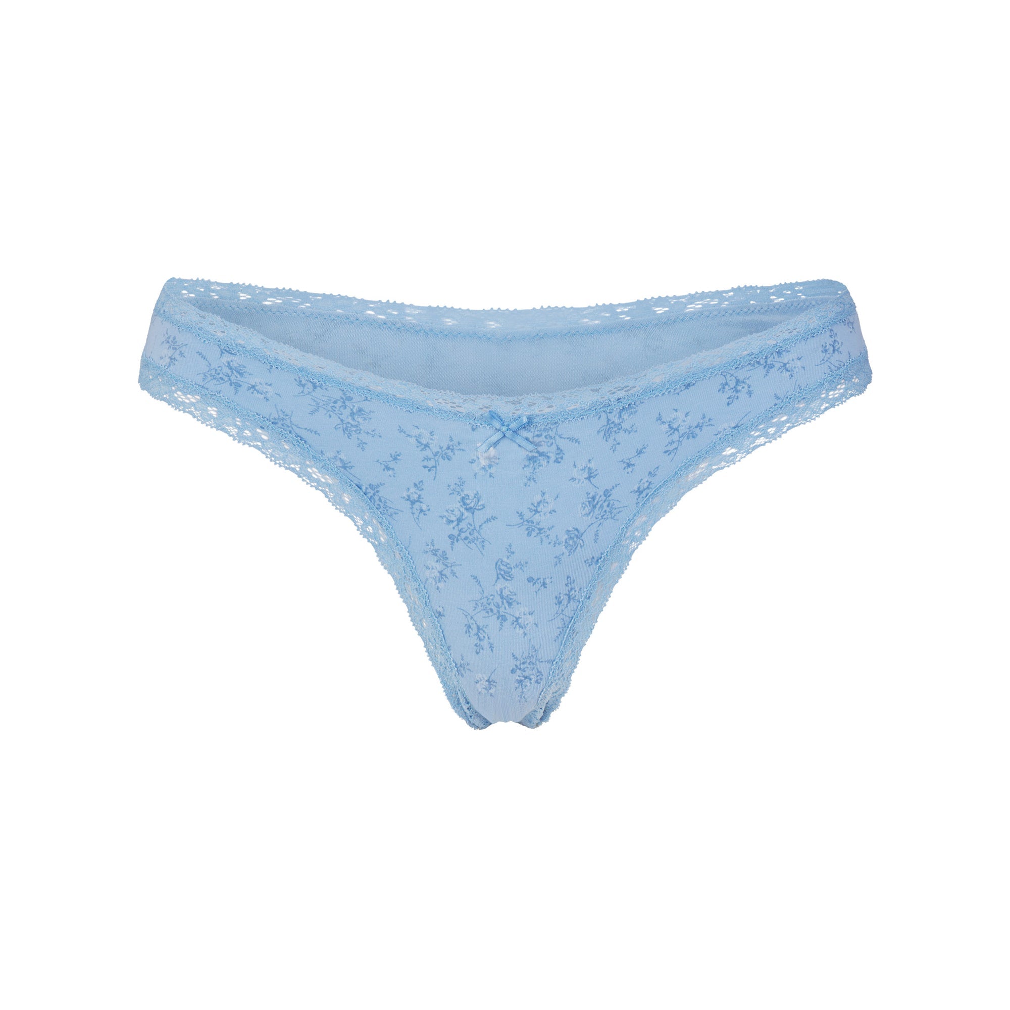 Lightweight Cotton Lace Thong