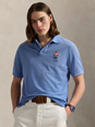 Polo ralph lauren "Custom Slim Fit" Blue Polo Shirt with Classic Collar and Polo Bear Embroidery on the Front in Cotton Man
