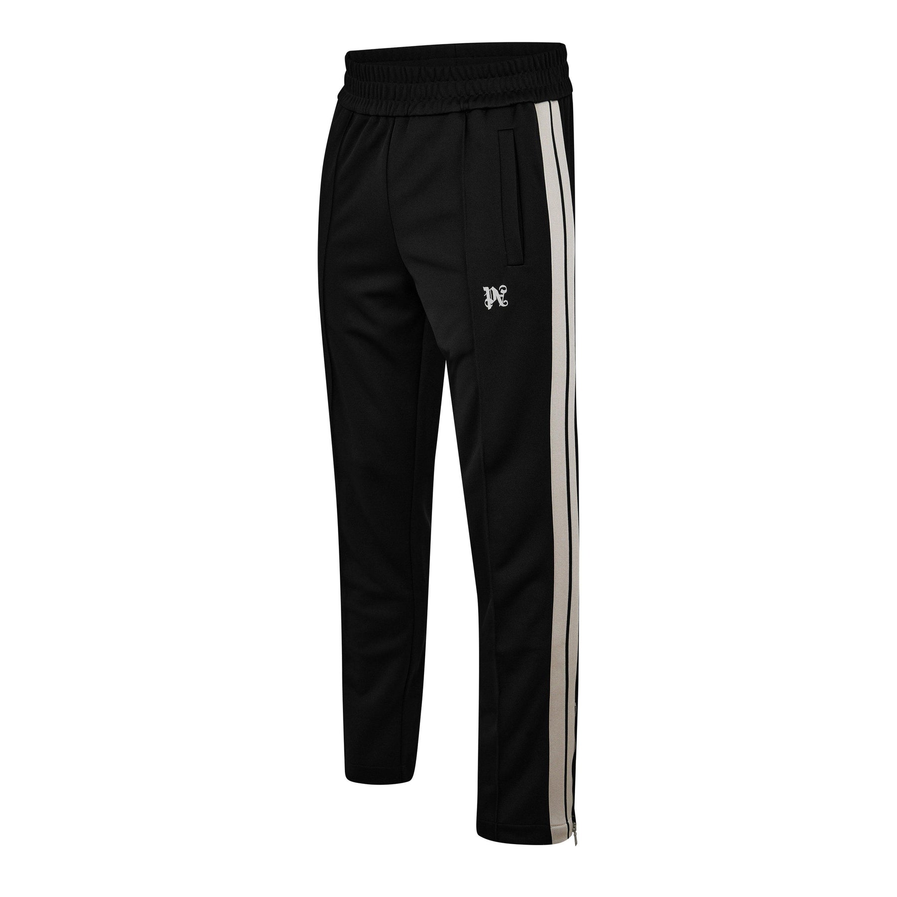Embroidered Striped Jersey Track Pants