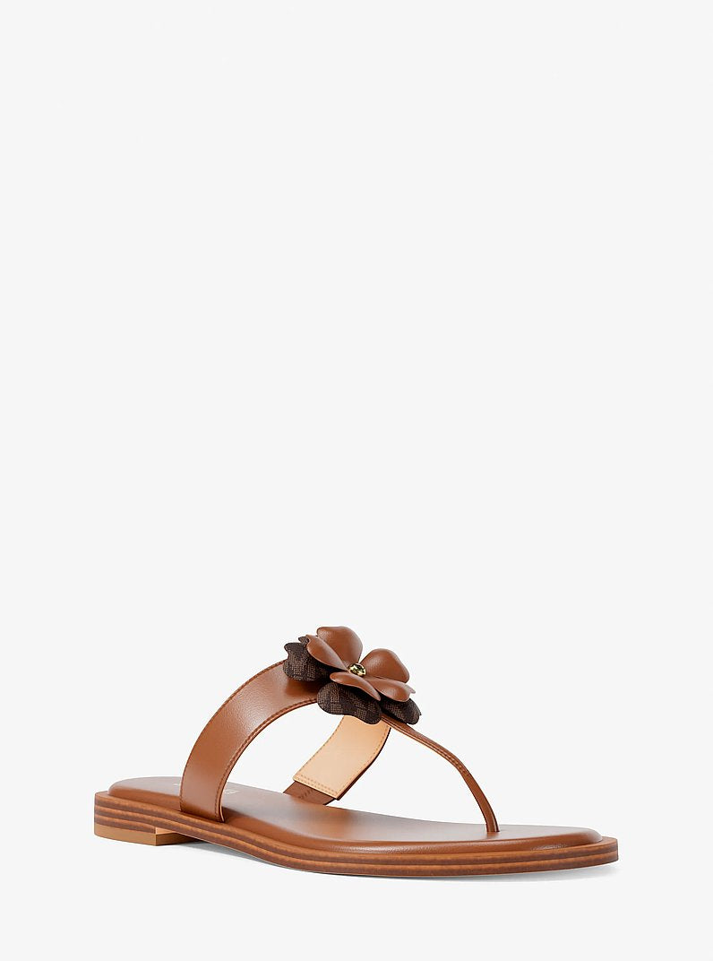 Callie Embellished Signature Logo Trim Thong Sandal