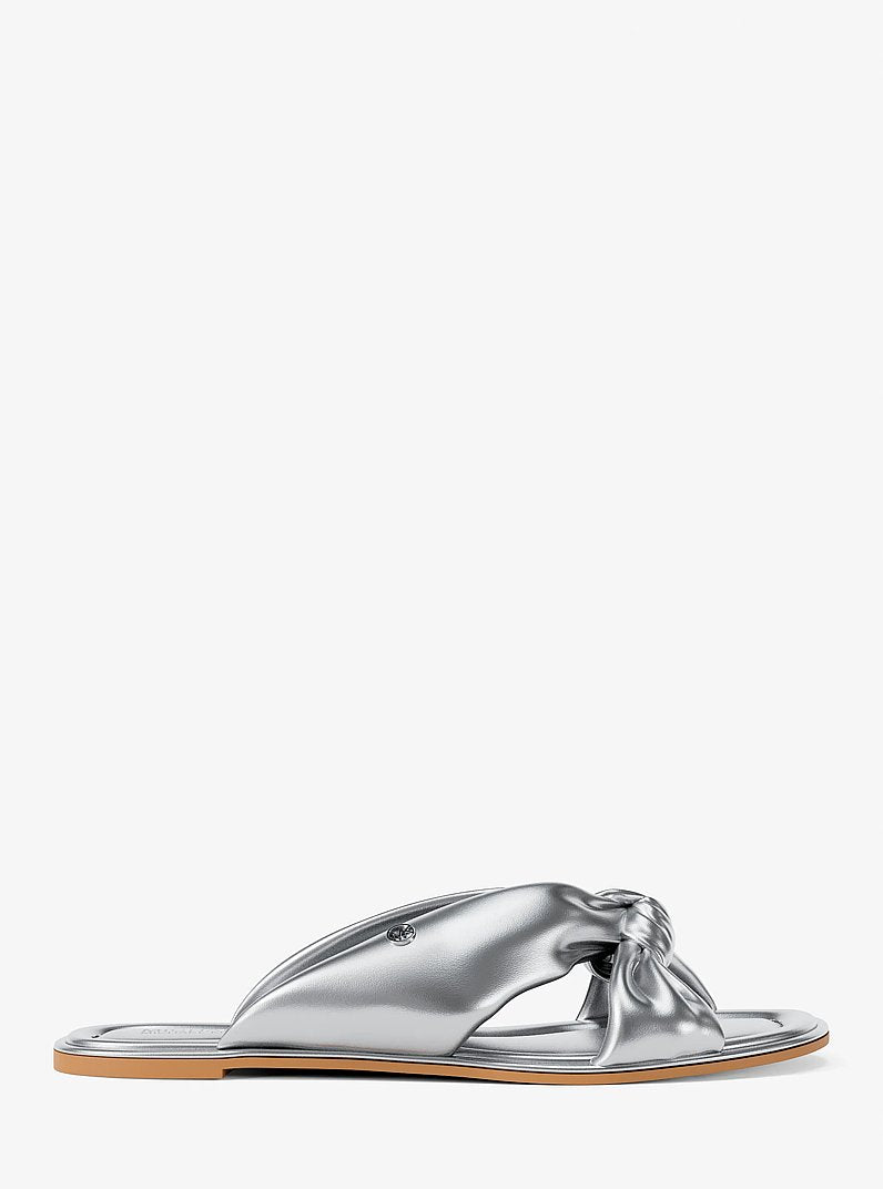 Elena Metallic Slide Sandal