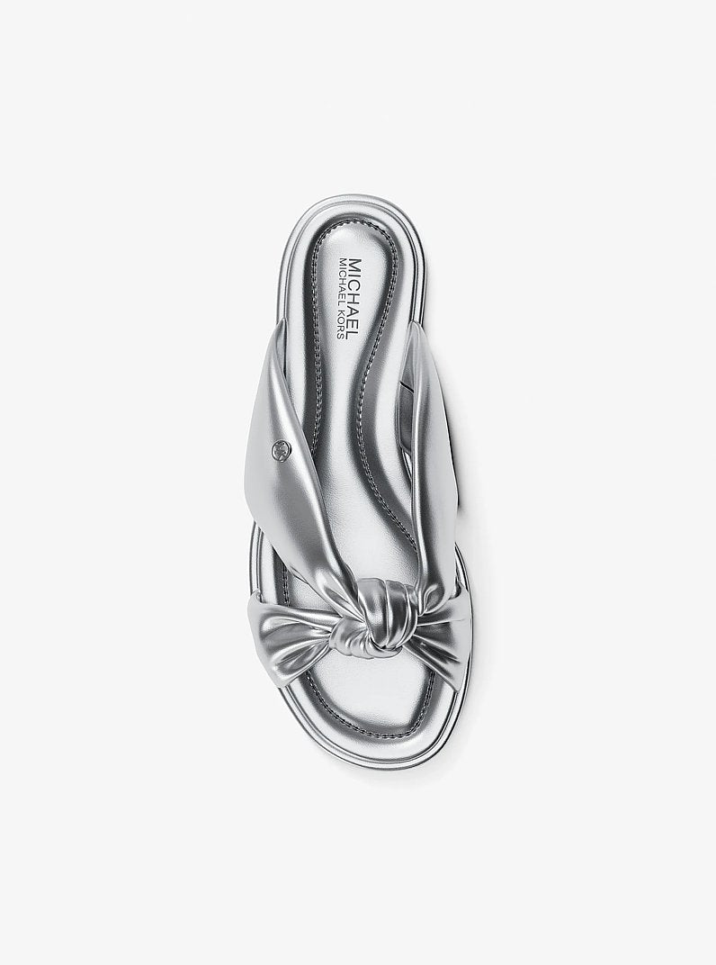 Elena Metallic Slide Sandal