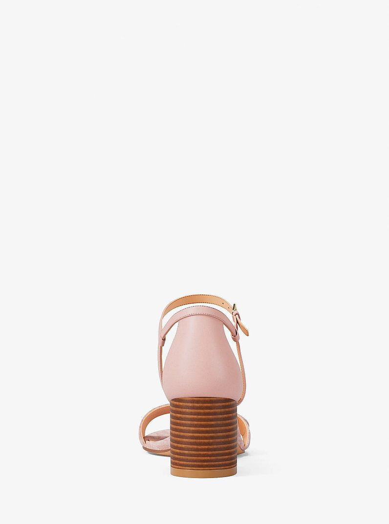 Hannah Signature Logo Block Heel Sandal