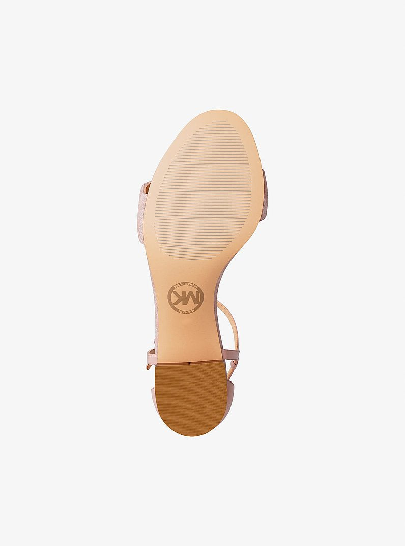 Hannah Signature Logo Block Heel Sandal