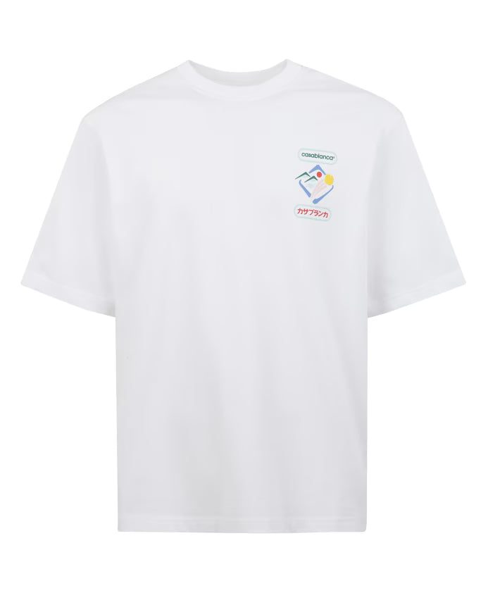 Casablanca Cotton Crewneck T-shirt with Print