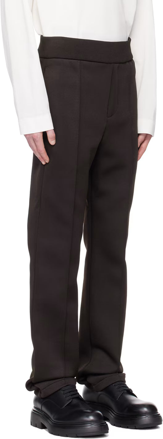 Ferragamo Brown Pinched Seam Trousers
