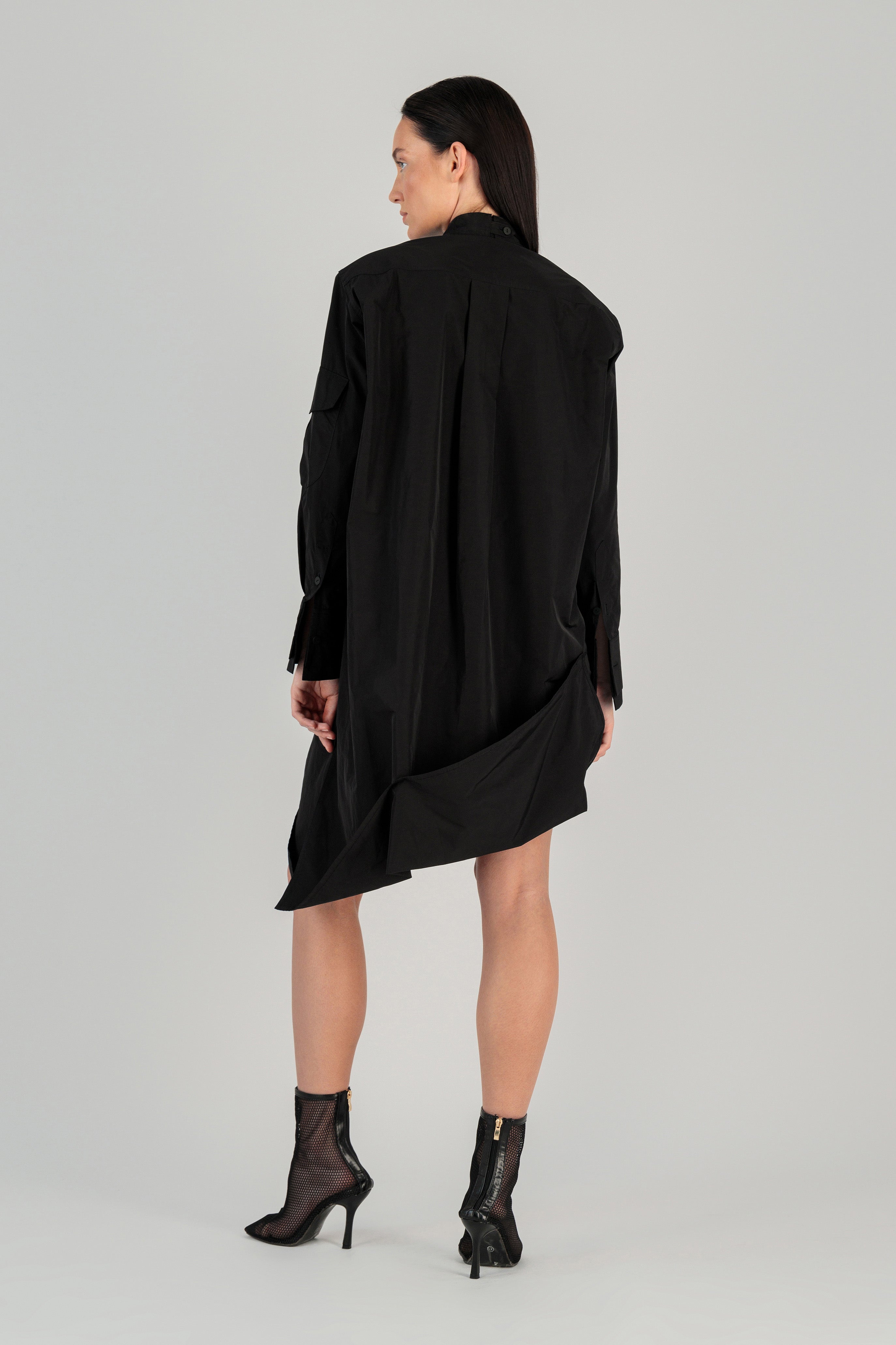 FOLD OVER SHIRT DRESS