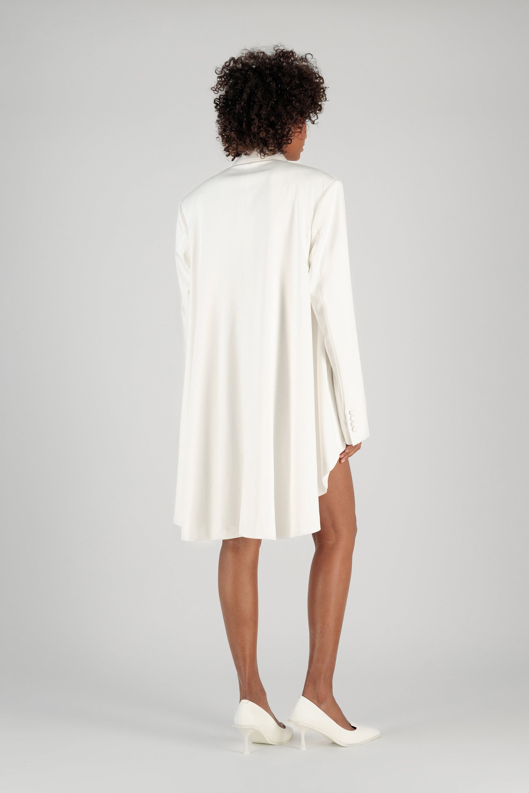 OVERSIZED SILK BLAZER DRESS