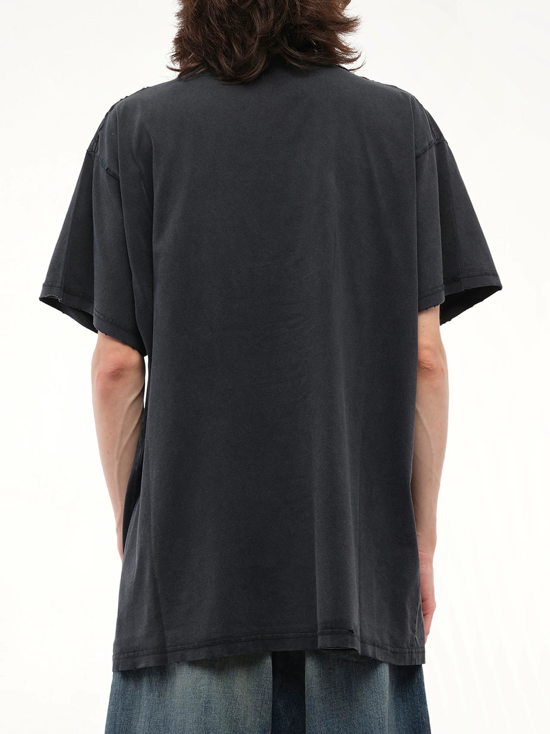 Liquified 3B Oversized T-Shirt in Washed Black