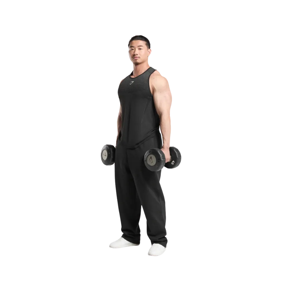 Gymshark Shadow Seamless Stringer Slim Fit Black