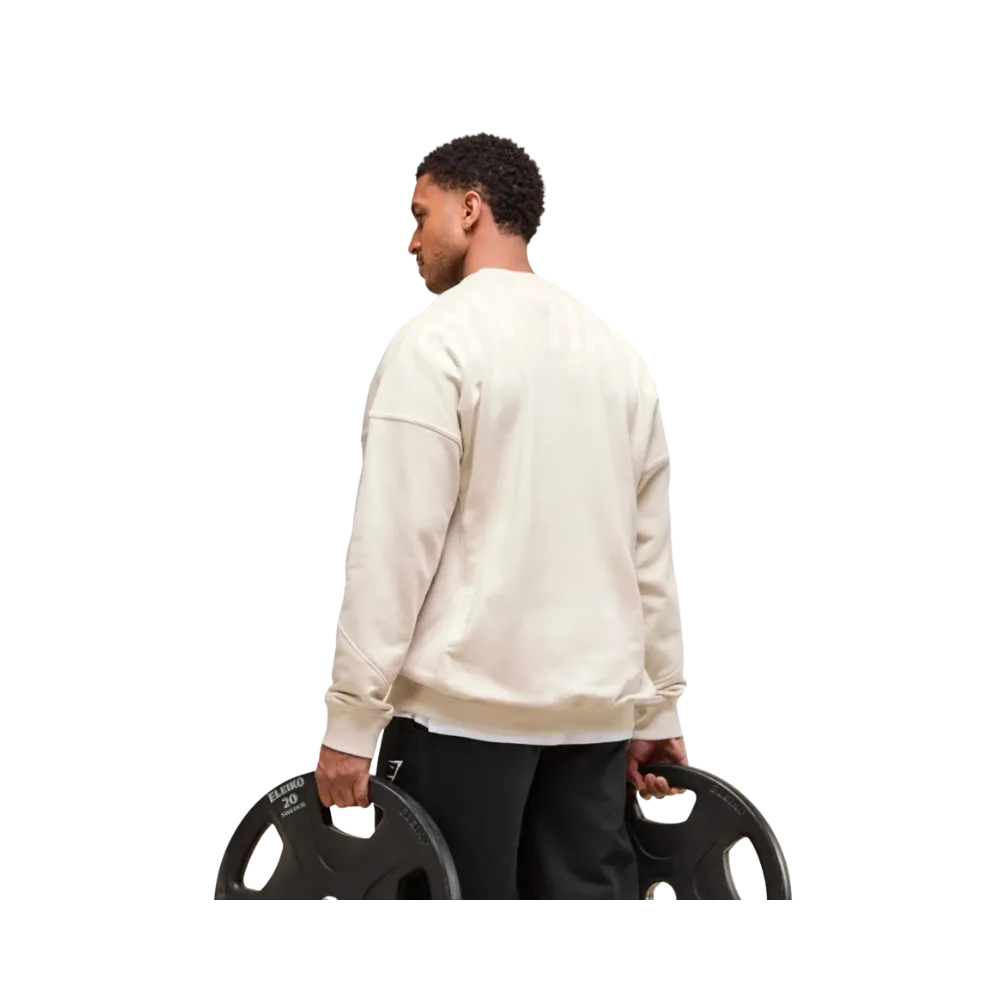 Gymshark Power Crew Oversized Fit Oat White