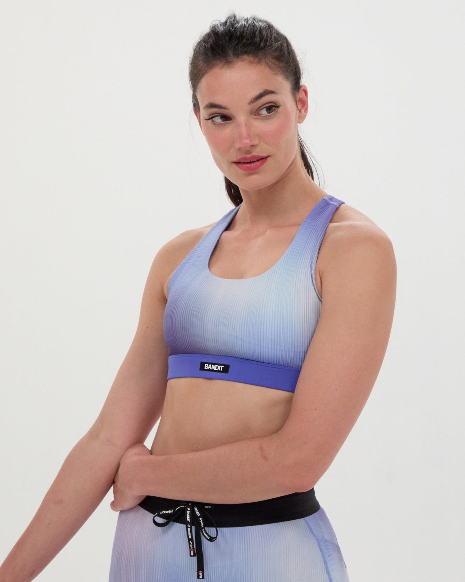 Cadence™ Scoop Neck Run Bra - Deep Peri Blue Gradient