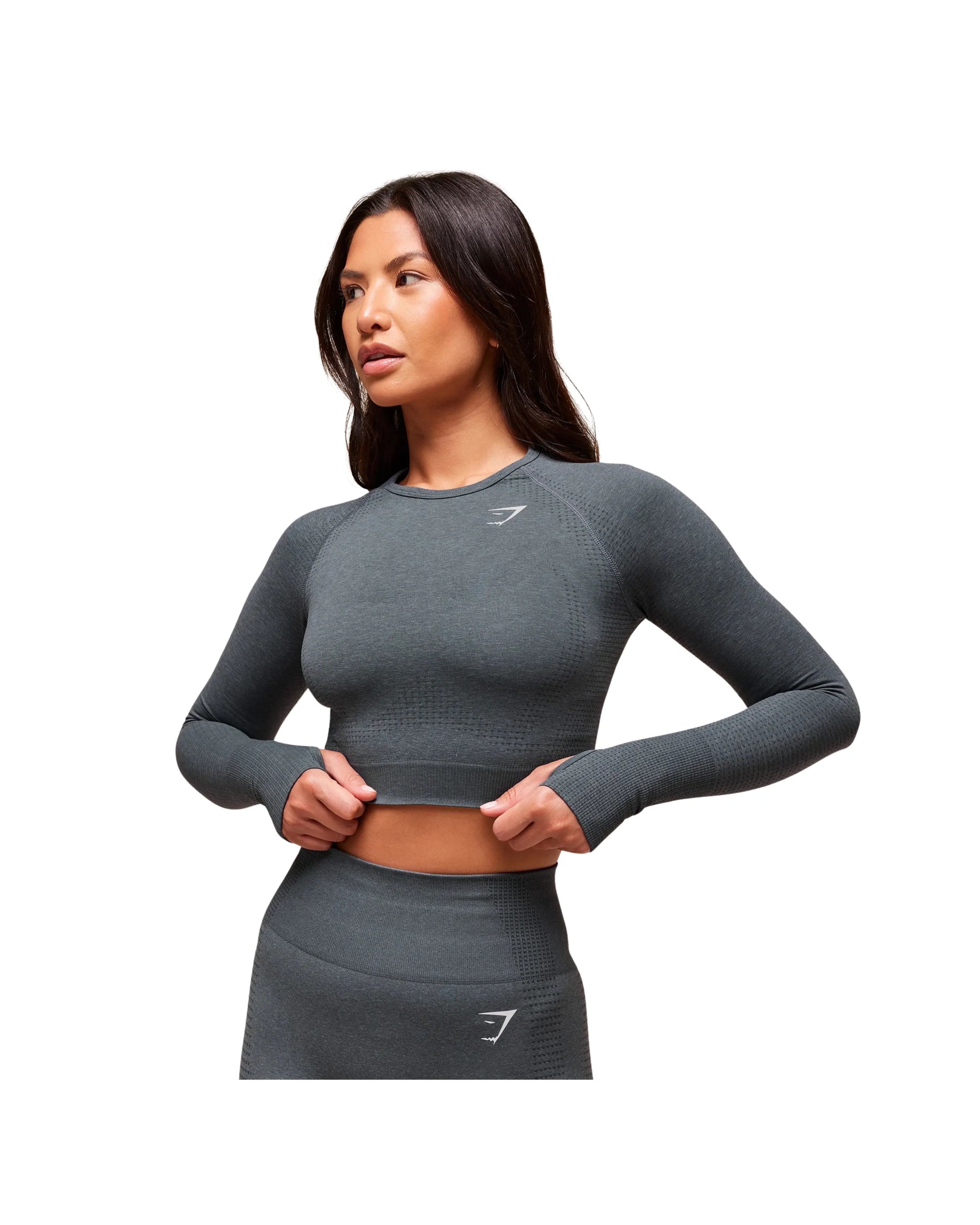 Gymshark Vital Crop Top Strong Grey Marl