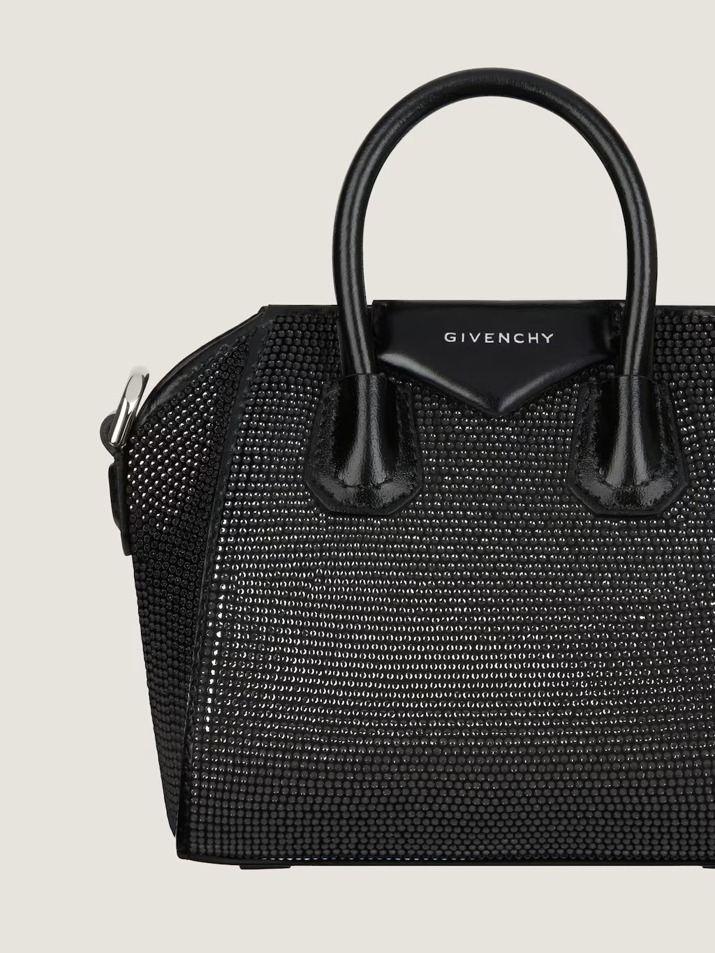 Micro Antigona bag in satin with strass