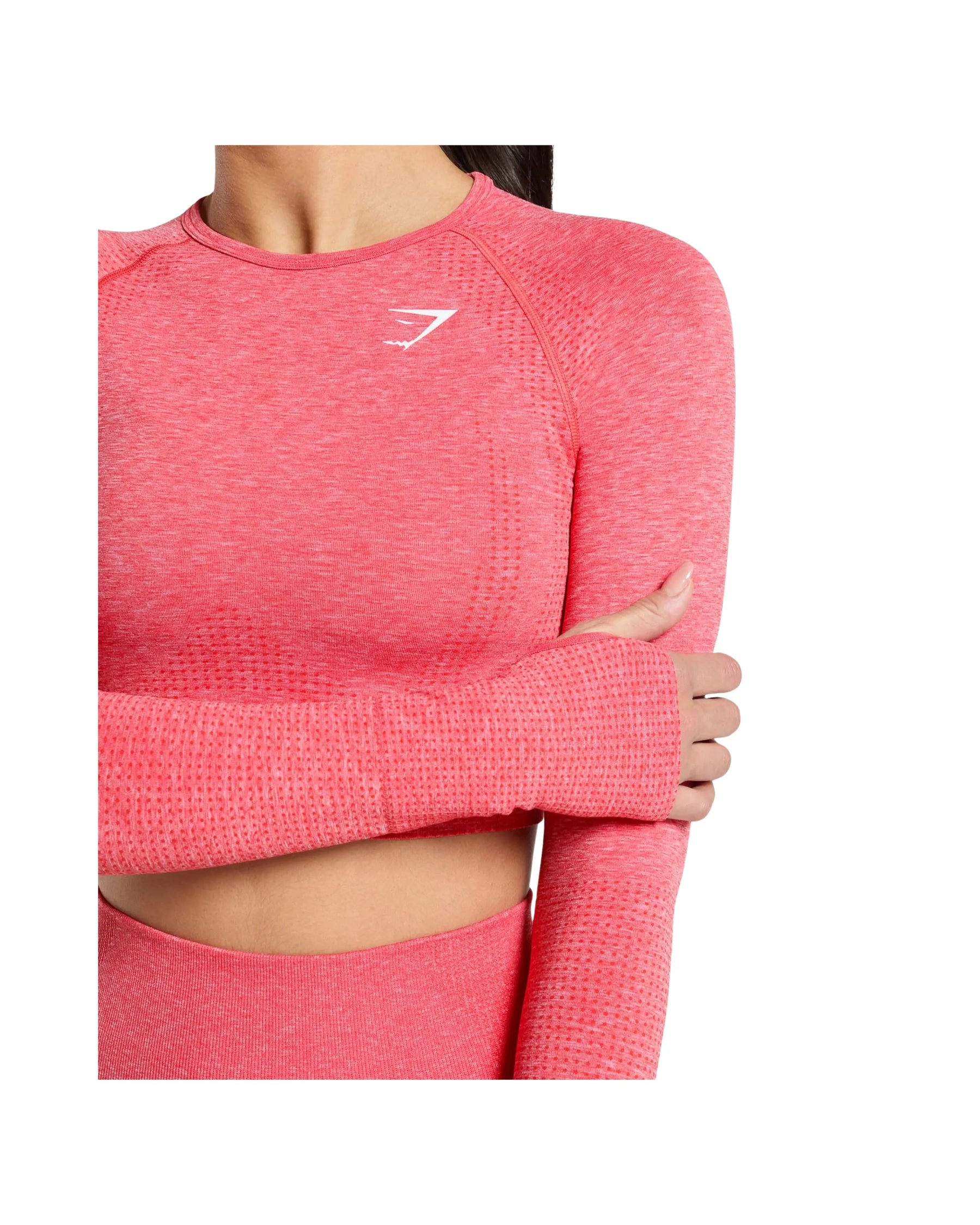 Gymshark Vital Crop Top Coral Red Marl