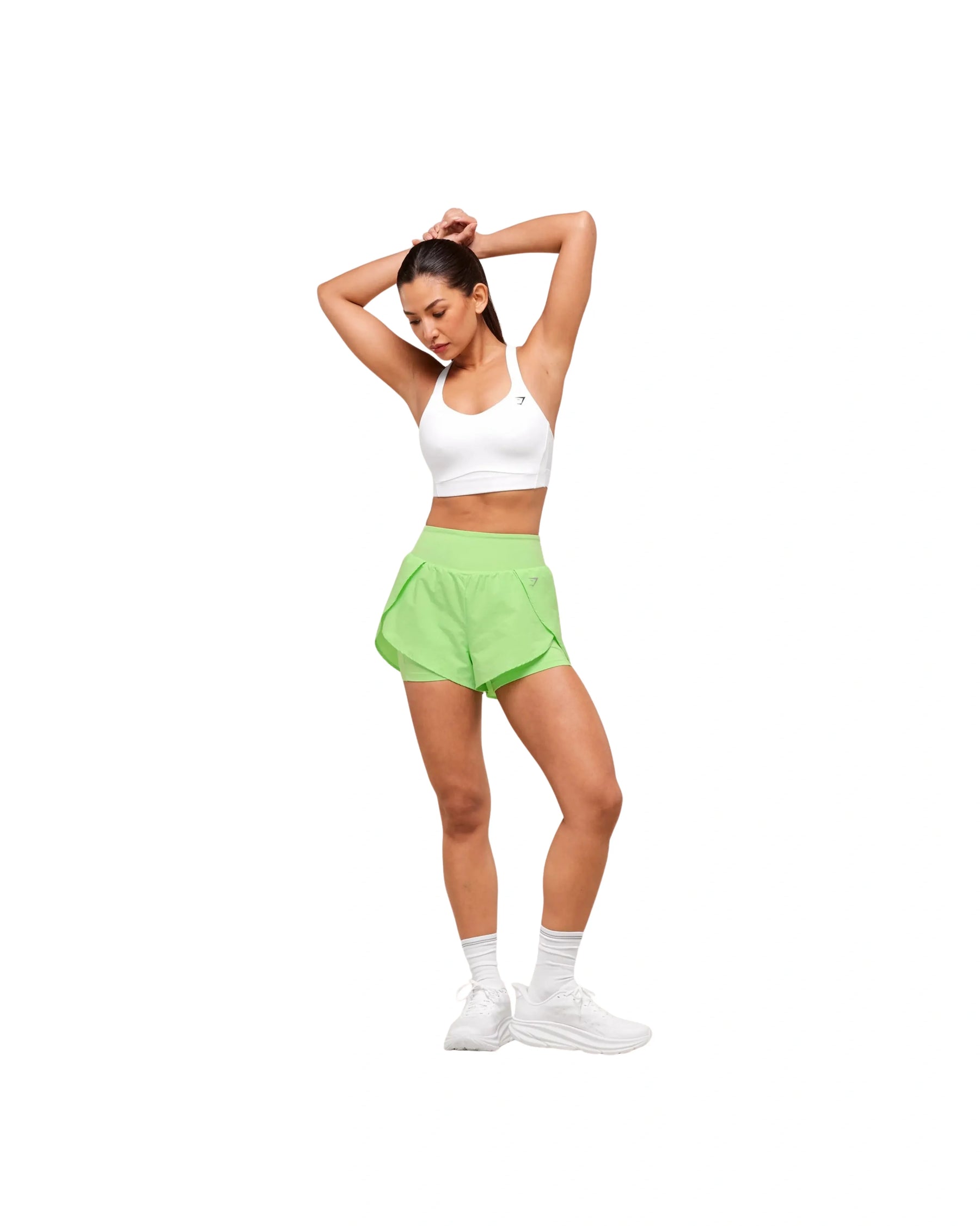 Gymshark Running 2-in-1 Shorts Energy Gelato Green