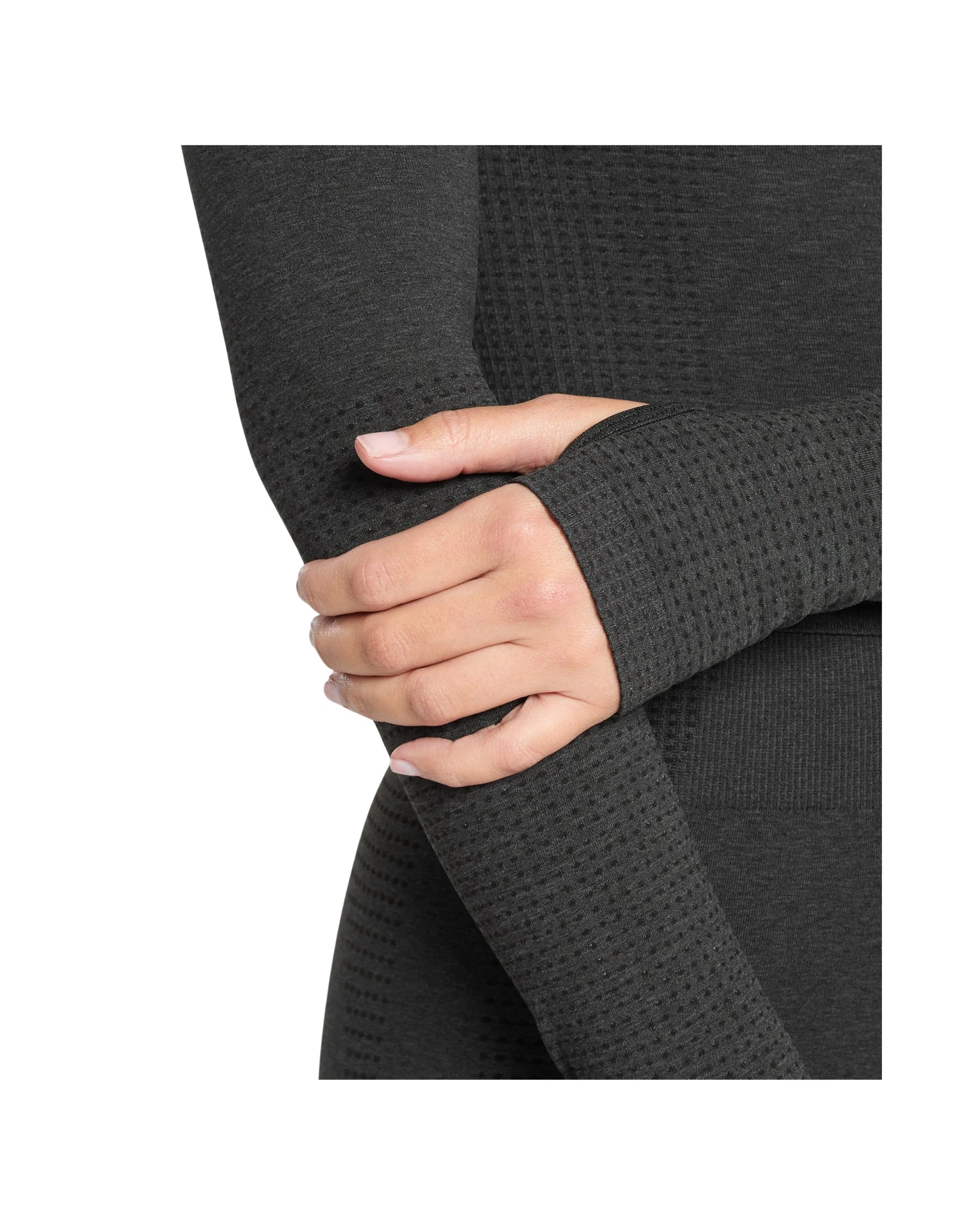 Gymshark Vital Long Sleeve Cut Out Top Black Marl