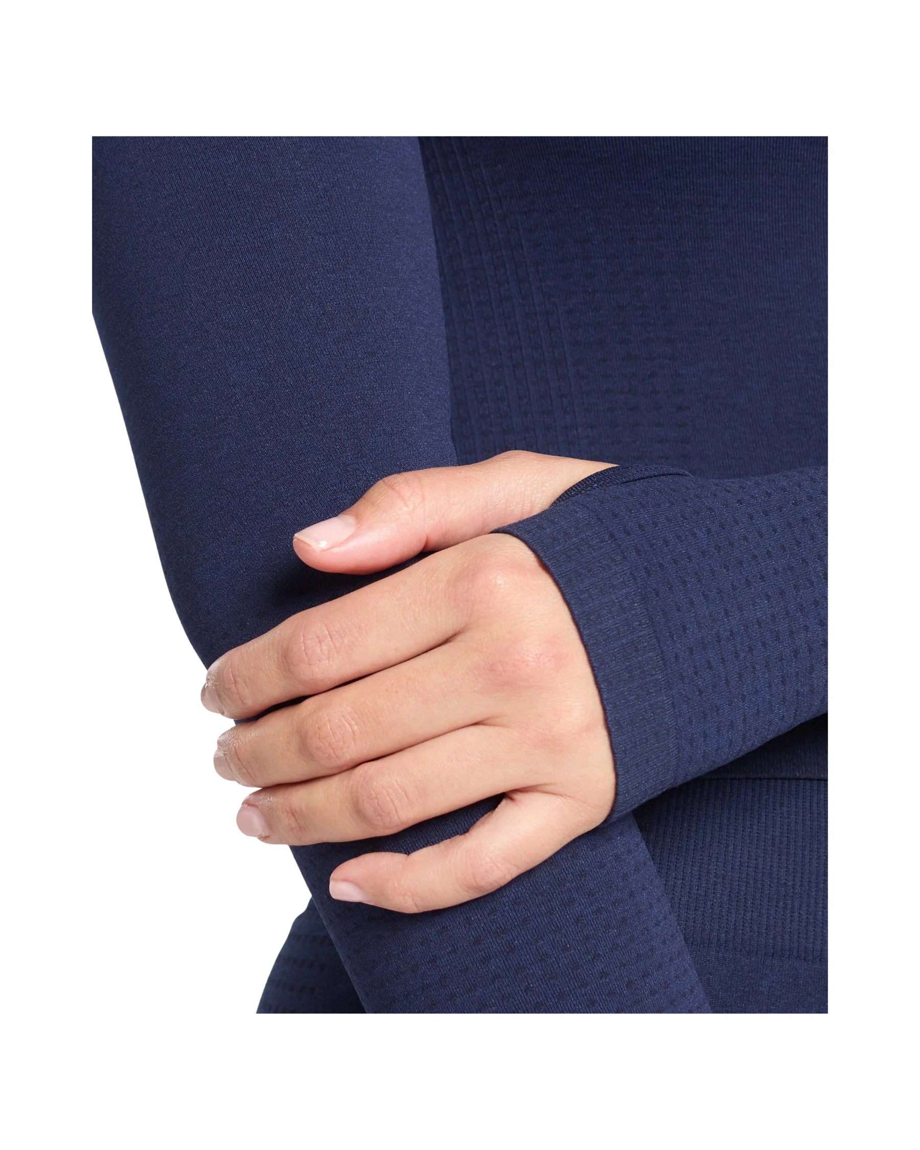 Gymshark Vital Long Sleeve Cut Out Top Body fit Heavy Blue/Marl