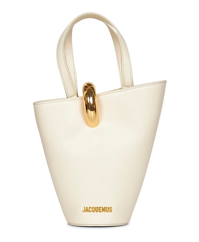 Asymmetric Mini Bucket Bag Ivory