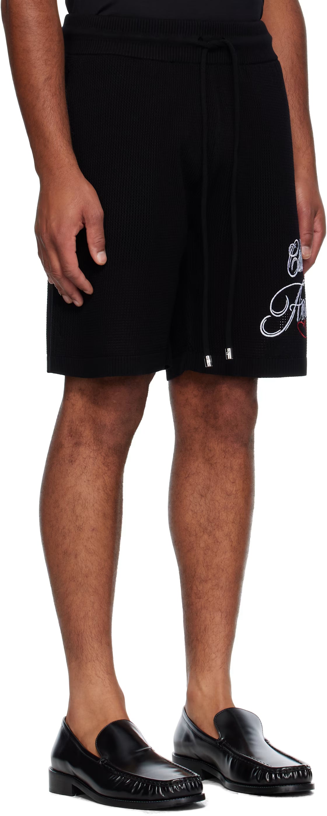 Black 'Club Amiri' Crochet Shorts