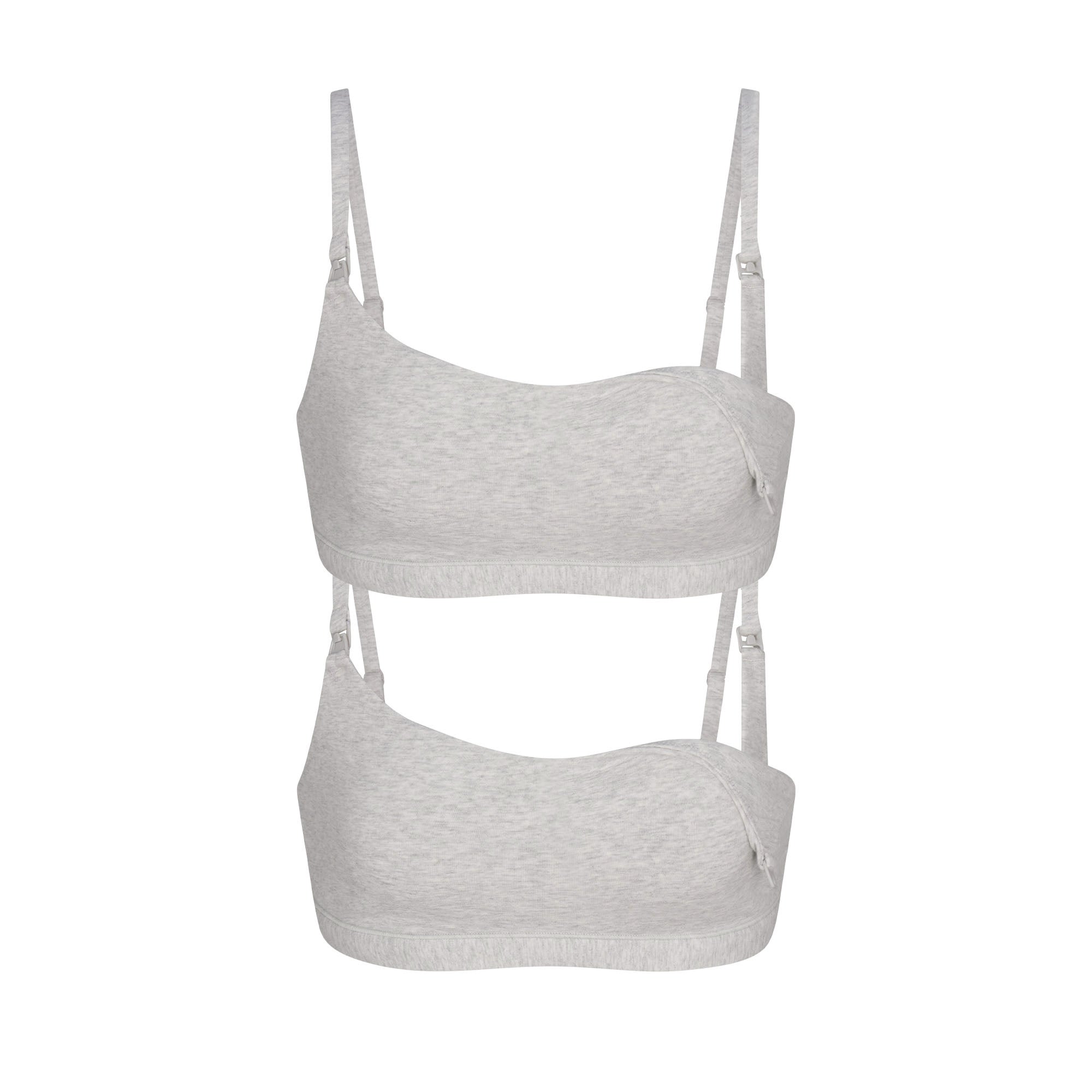 Cotton Jersey Maternity Nursing Scoop Bralette 2-pack