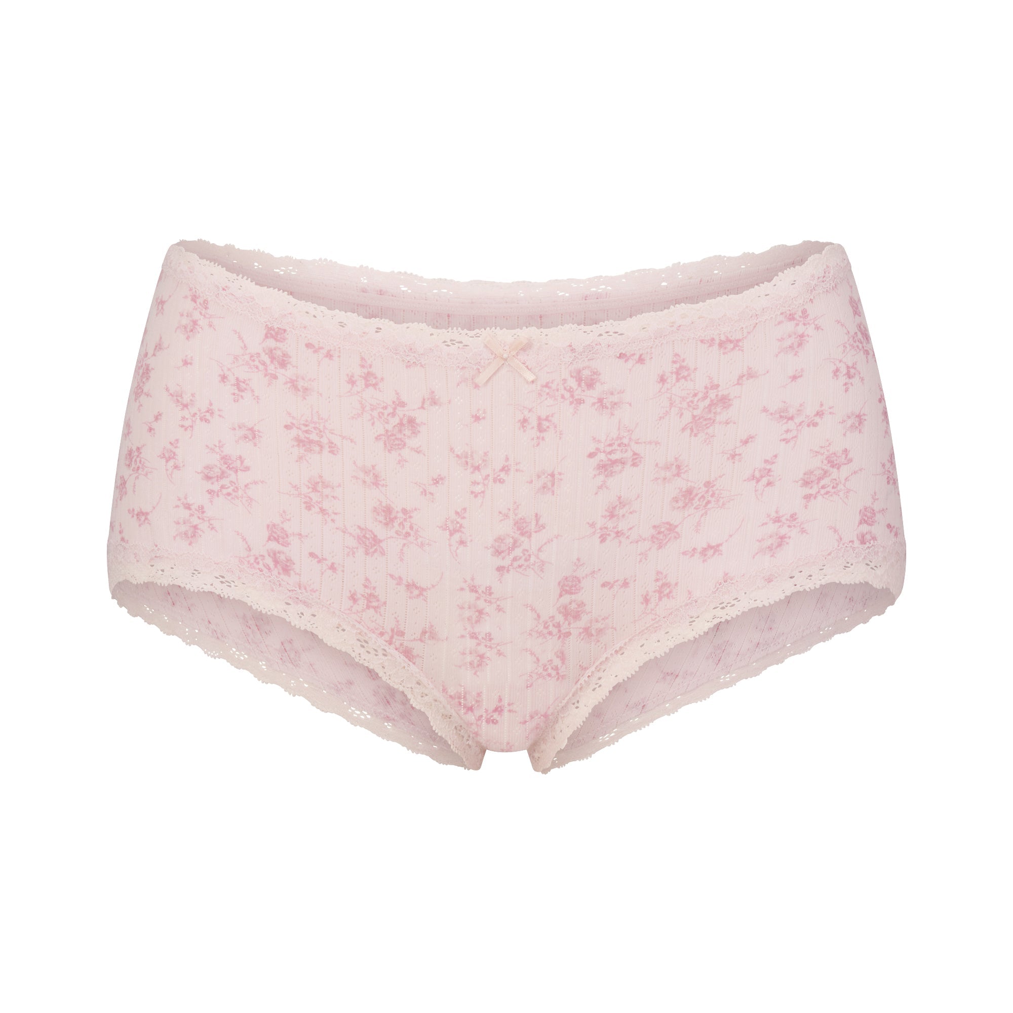 Lightweight Cotton Pointelle Lace Boy Short