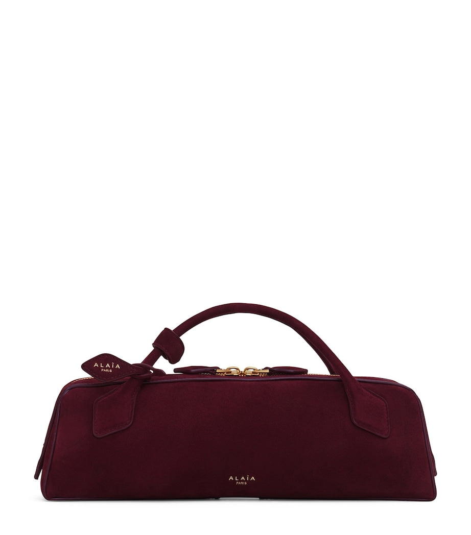 Suede Le Teckel Top-Handle Bag