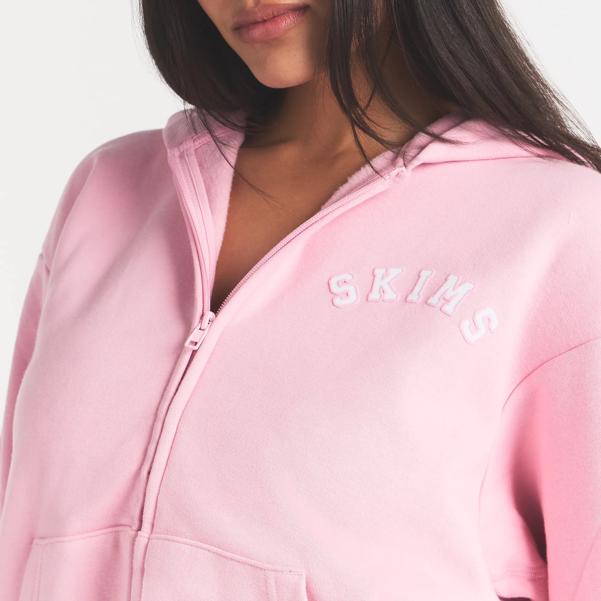 Cotton Fleece Logo Classic Zip Up Hoodie