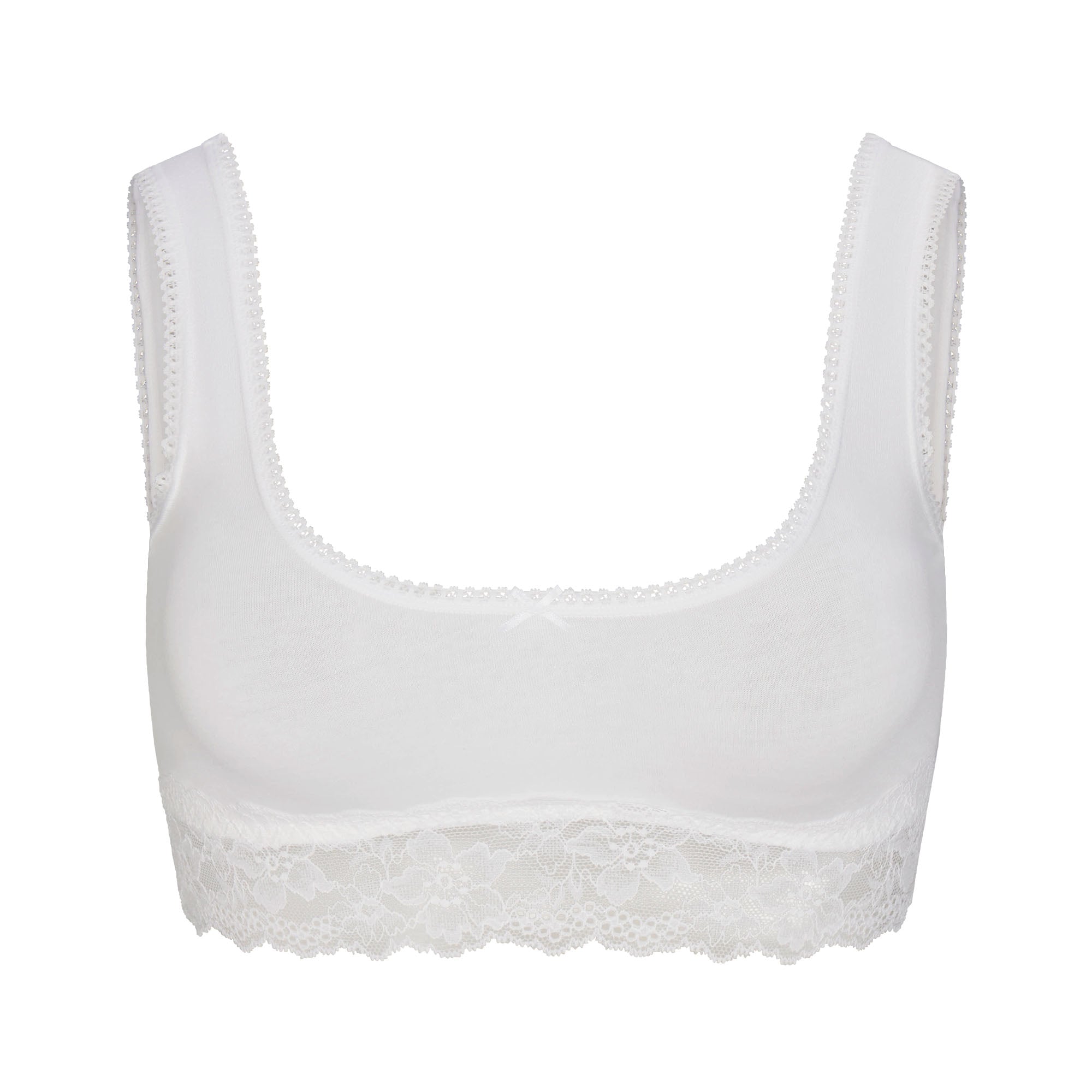 Lightweight Cotton Lace Scoop Bralette