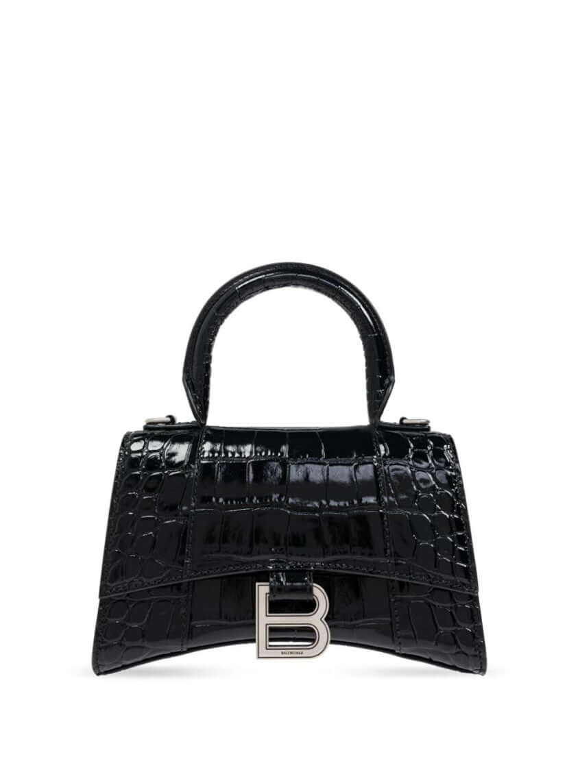Balenciaga Black Hourglass Mini Satchel Bag - Size: One Size | Shop From The Mirage