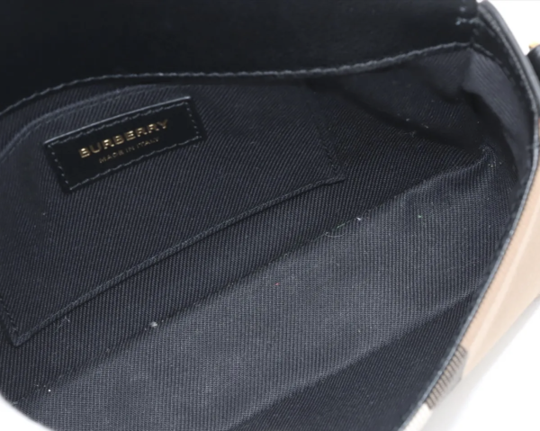 Burberry Hampshire Small House Check and Leather Crossbody Bag
