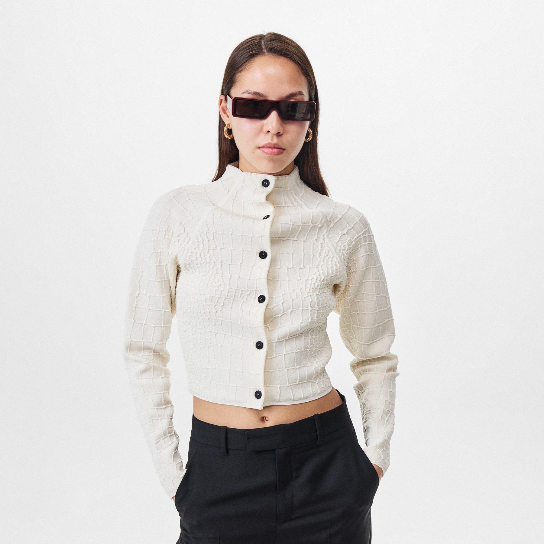 Scala Textured Cardigan