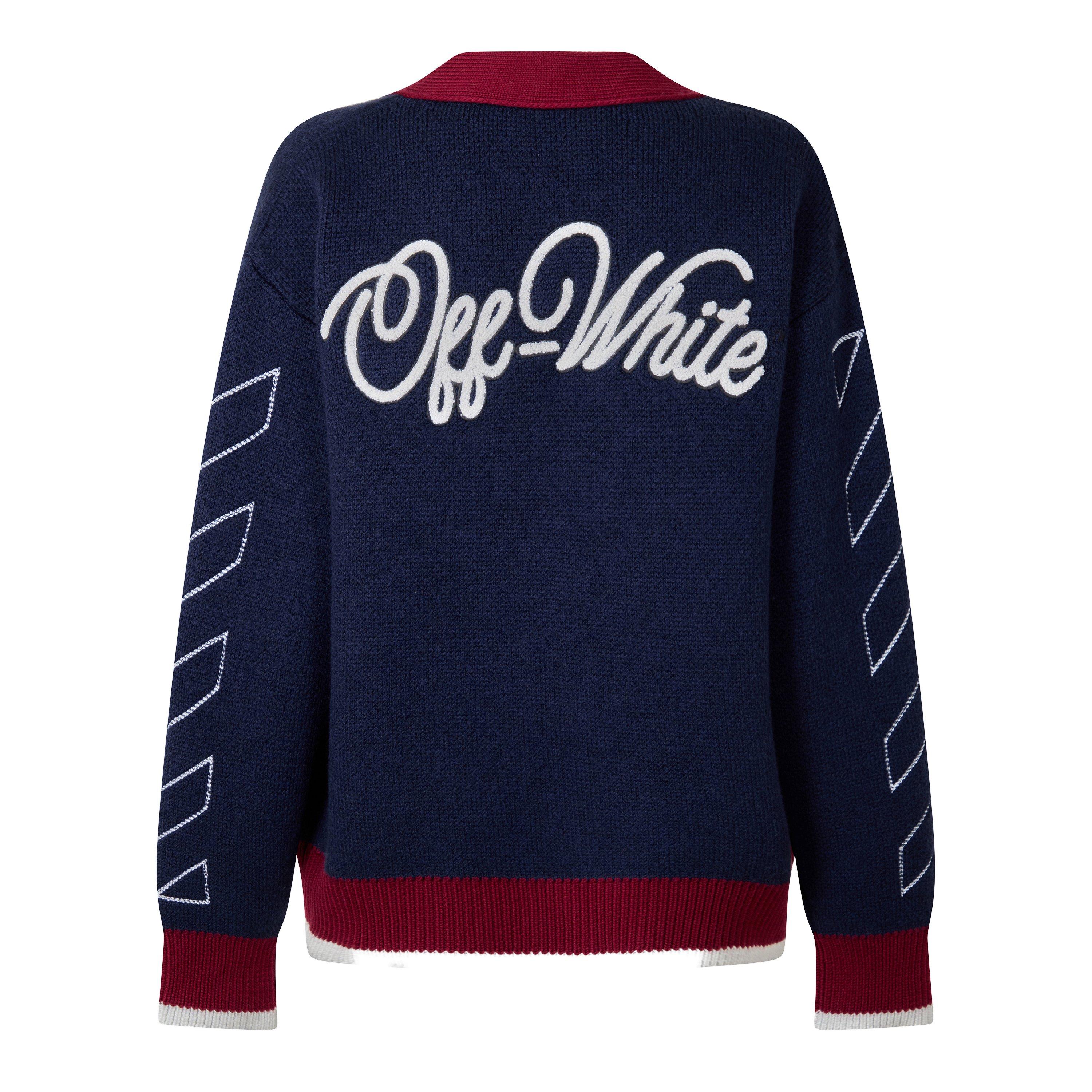 Varsity Button Front Knit Cardigan