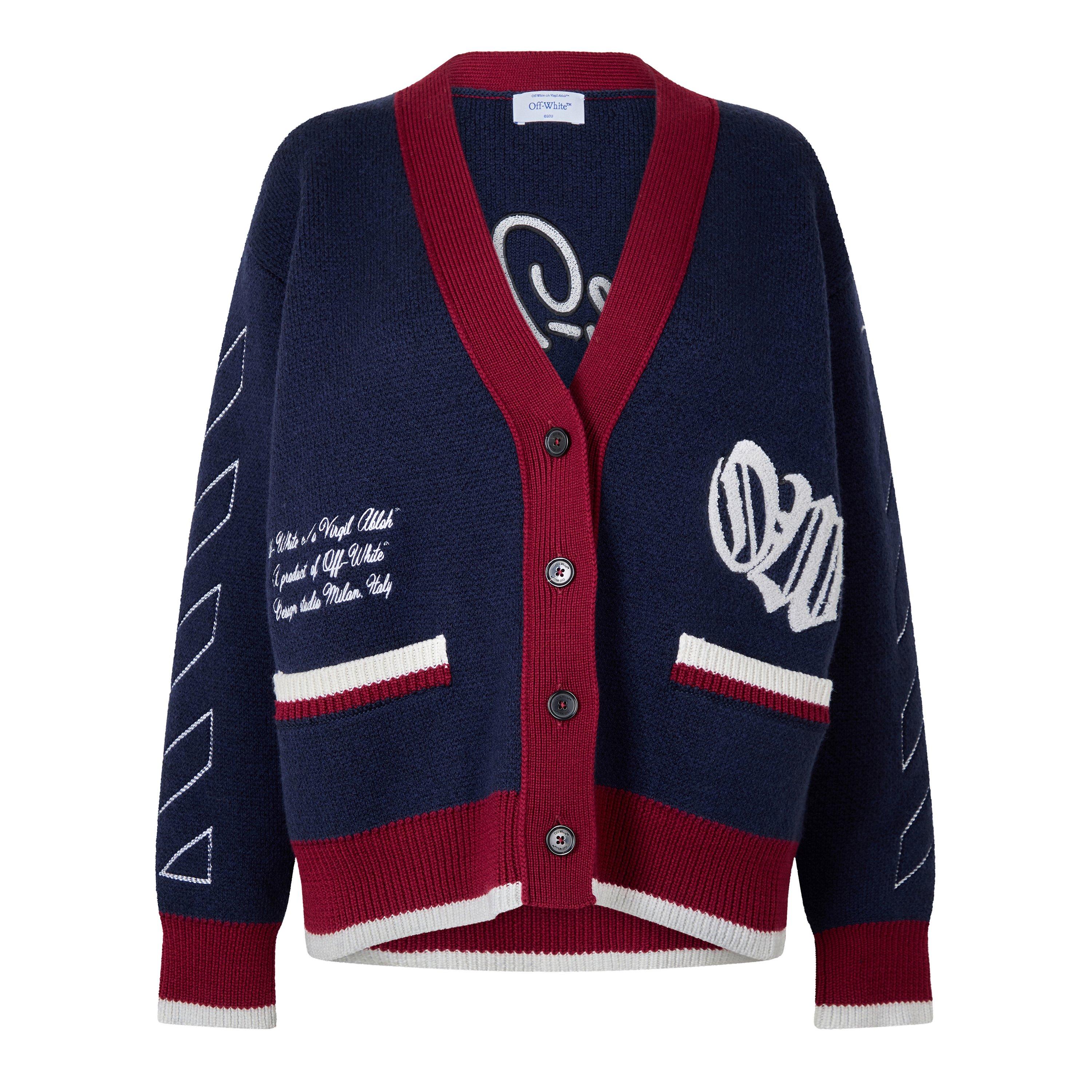 Varsity Button Front Knit Cardigan