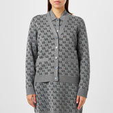 Women's GG Shadow Wool Jacquard Knit Cardigan