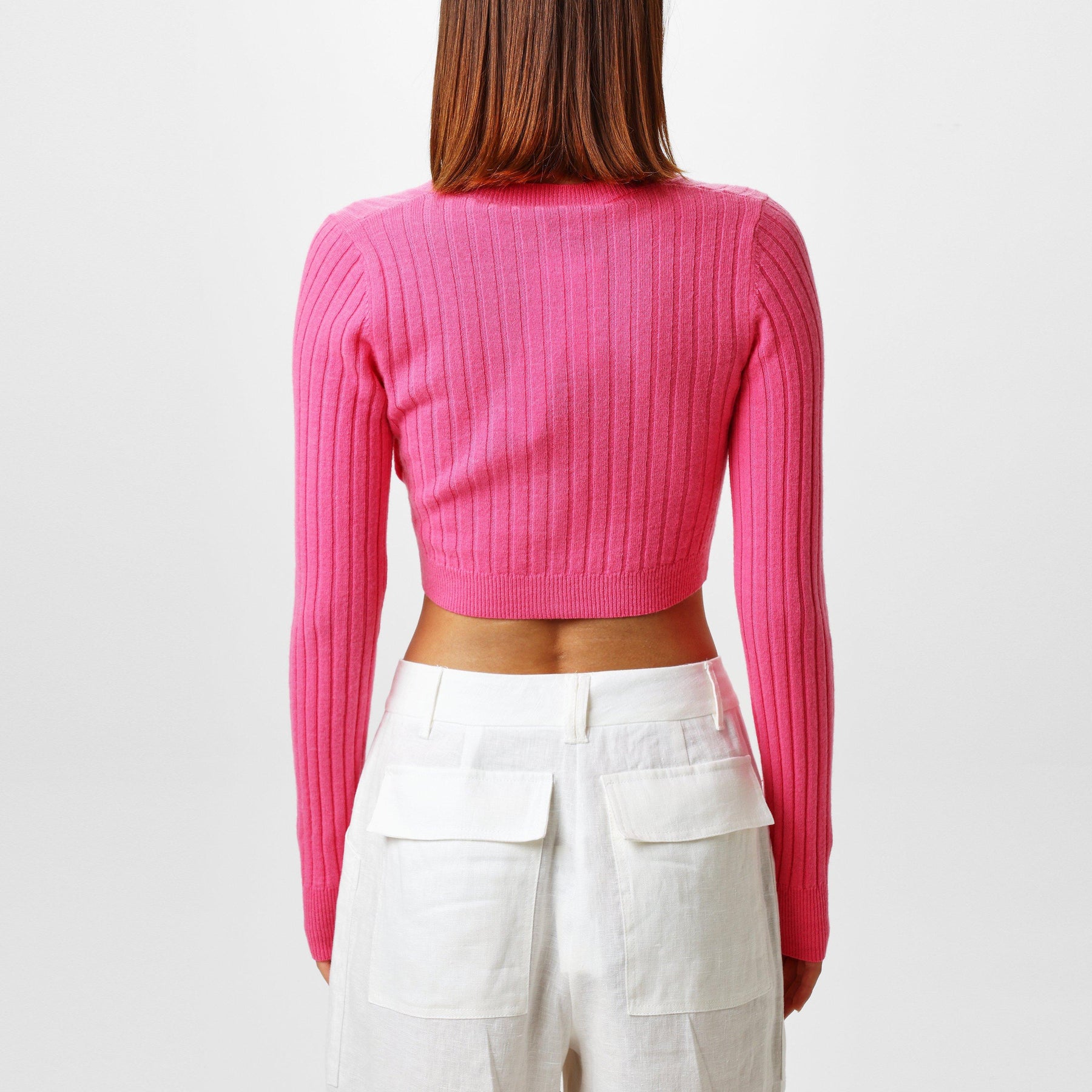 We Upside Down Crop Cardigan