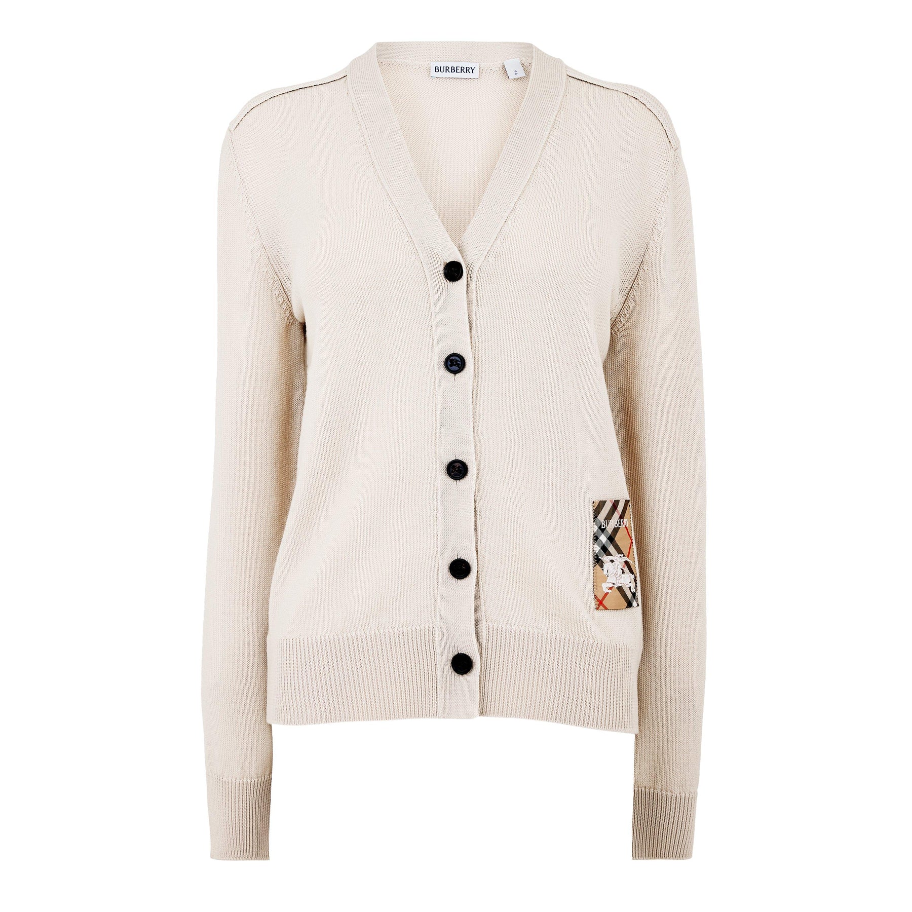 Patch Label Wool Cardigan