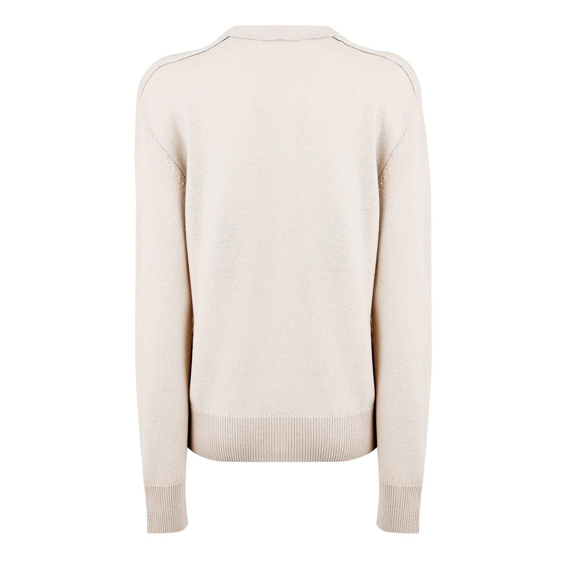 Patch Label Wool Cardigan