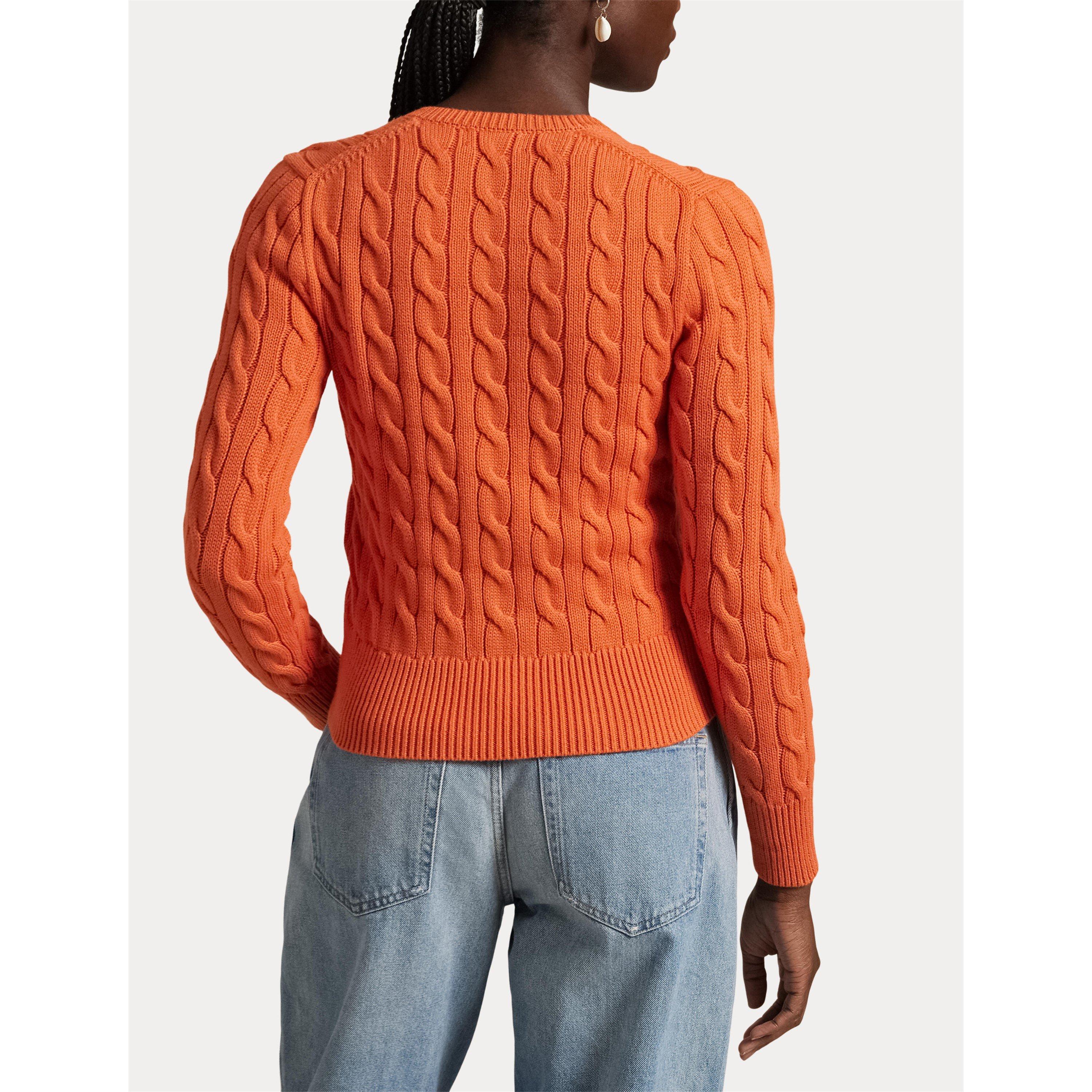 Stretch Cotton Crewneck Cardigan