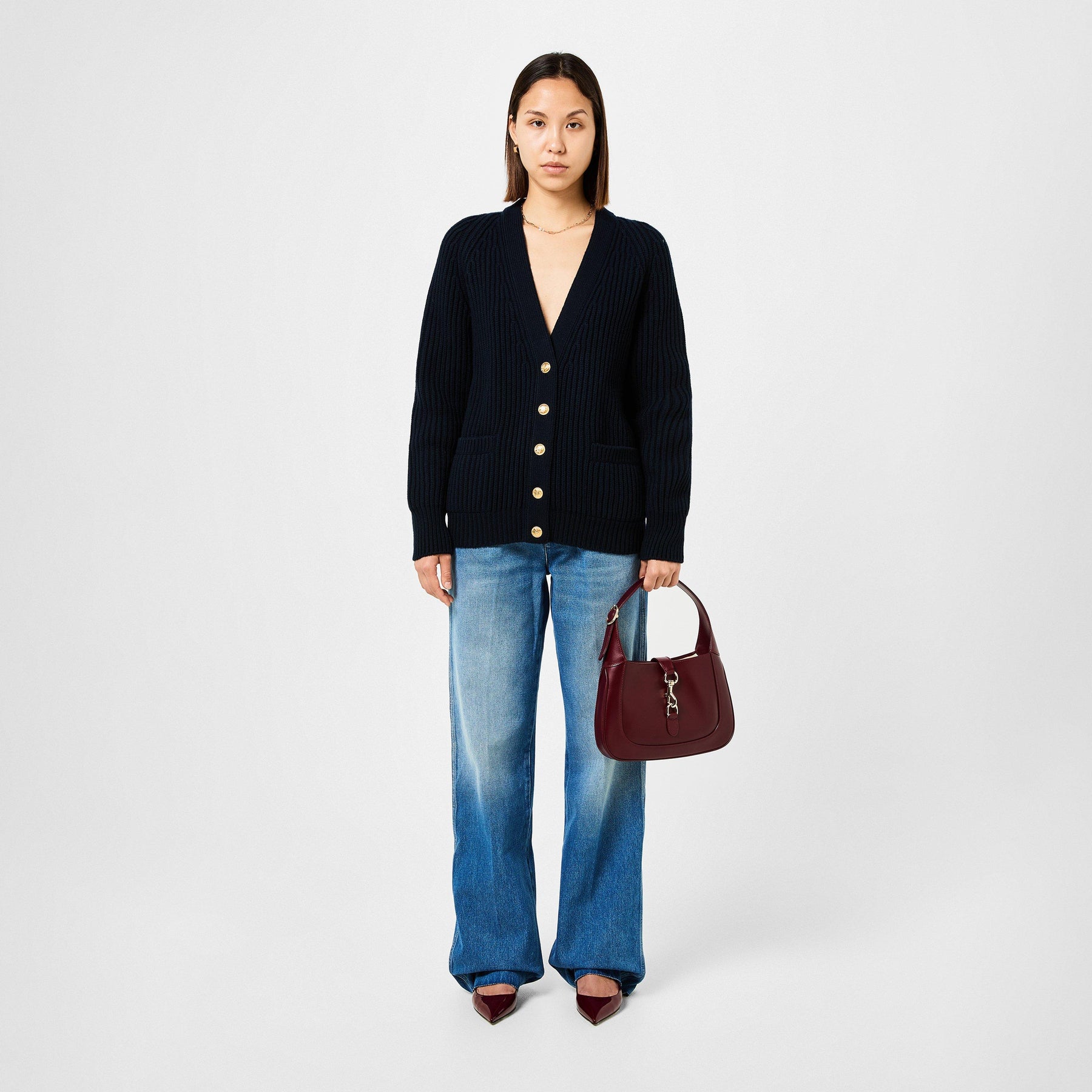 Interlocking G Ribbed Cardigan