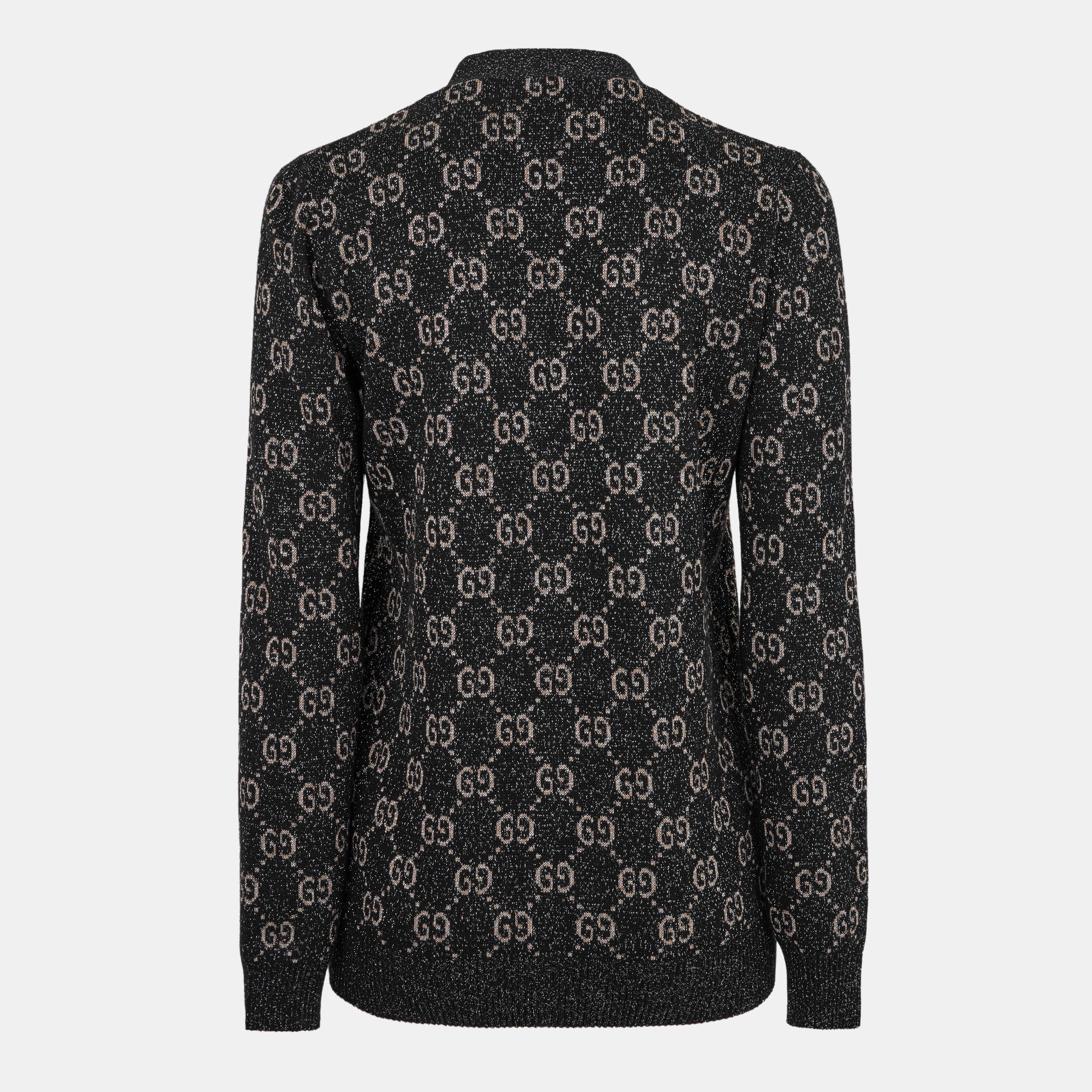 Women's GG Jacquard Cotton Lame Cardigan