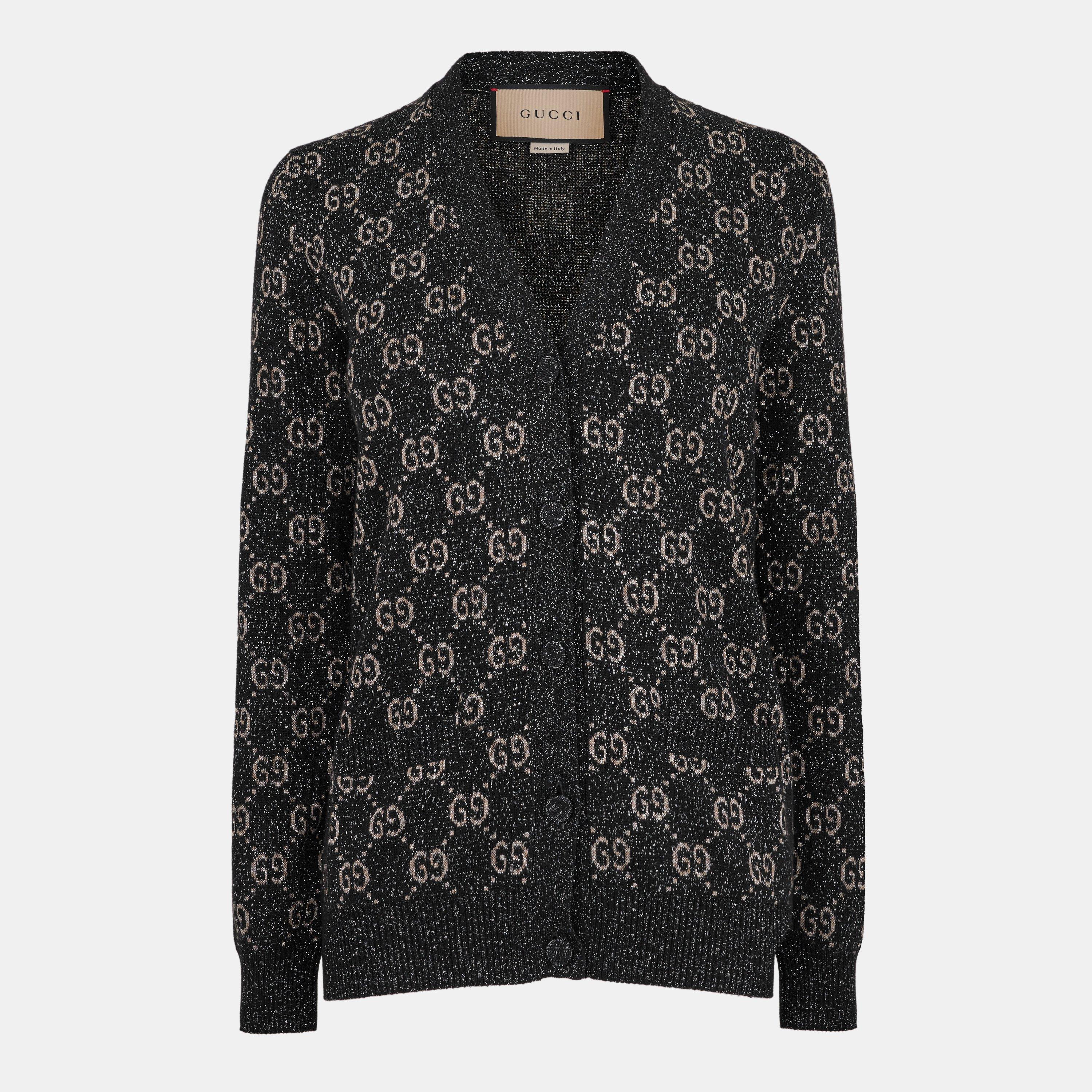 GG Jacquard Cotton Lame Cardigan