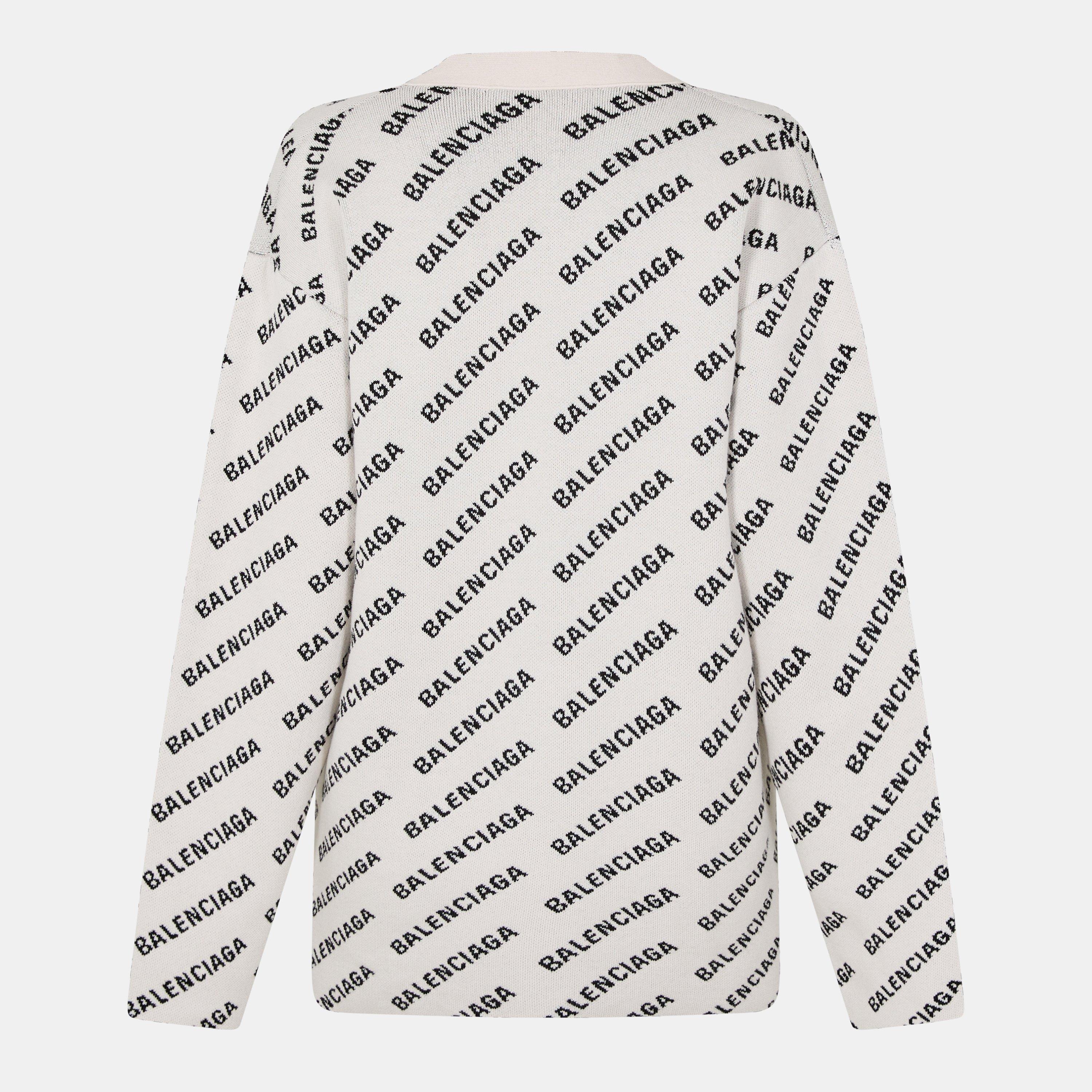 Logo Jacquard Print Cardigan