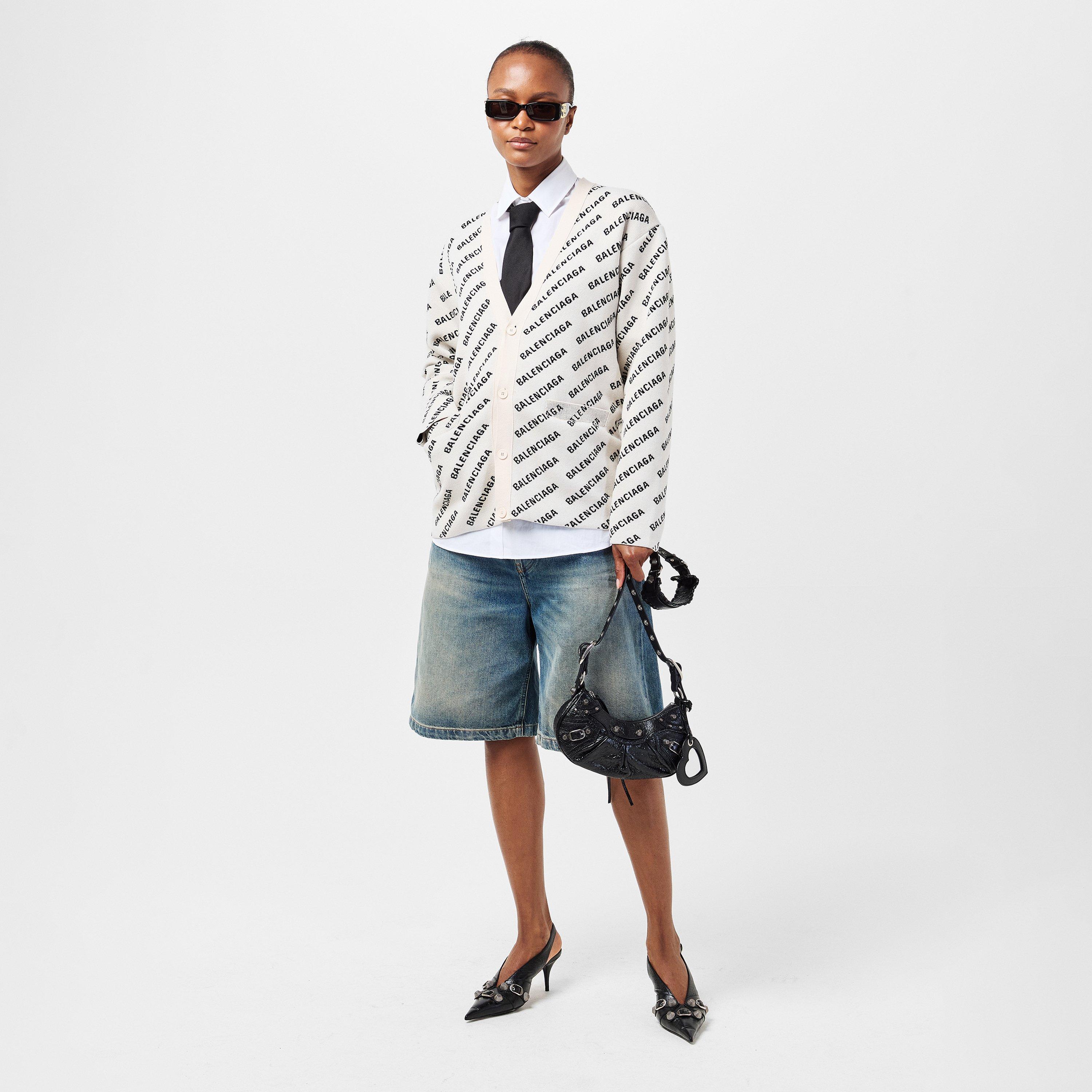 Logo Jacquard Print Cardigan