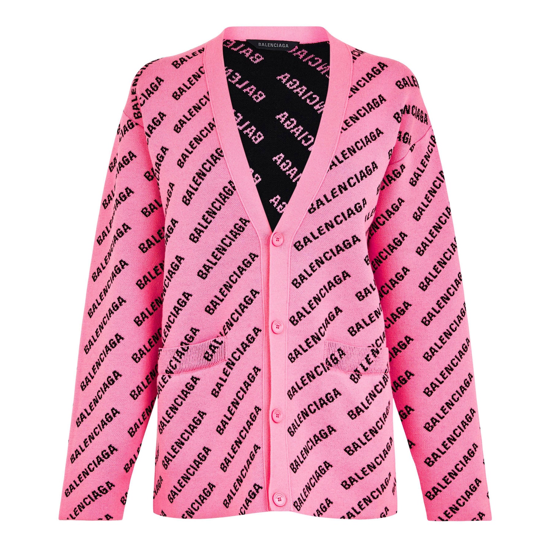 Logo Jacquard Print Cardigan