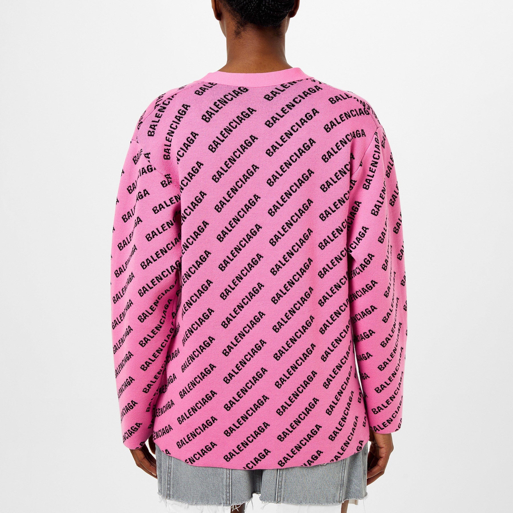 Logo Jacquard Print Cardigan