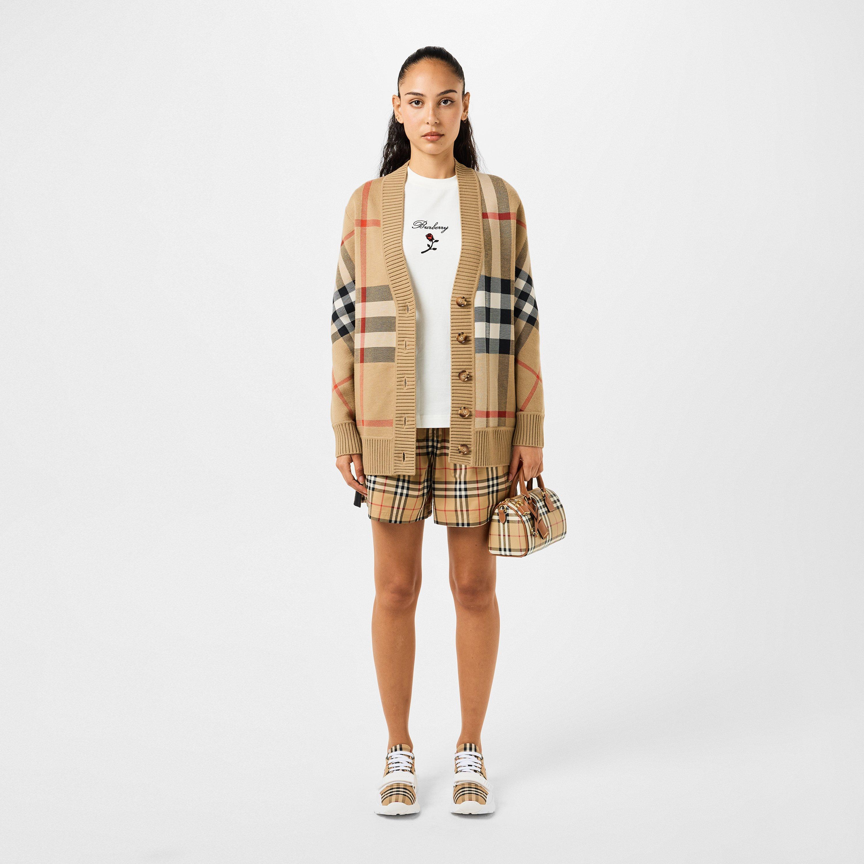 Check Wool Caragh Cardigan