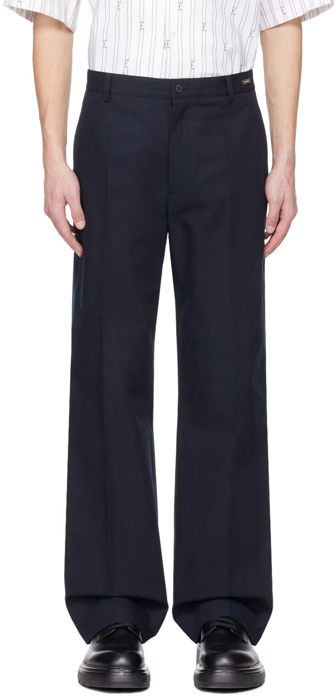 Ferragamo Navy Flared Trousers