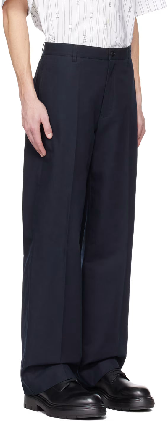 Ferragamo Navy Flared Trousers