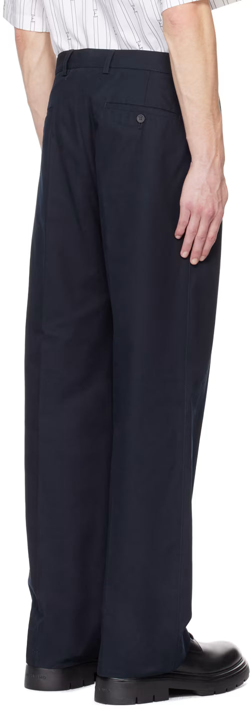 Ferragamo Navy Flared Trousers